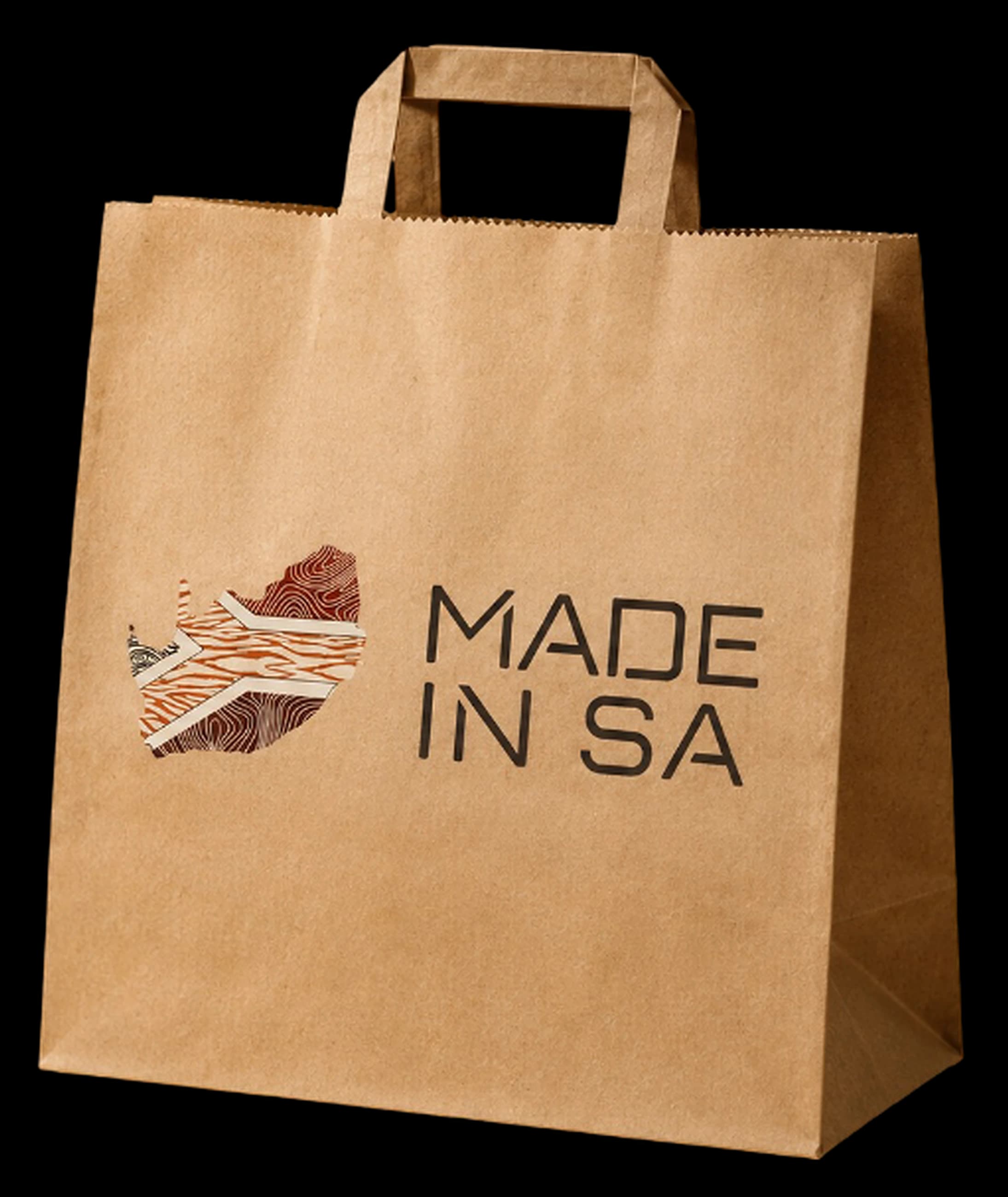Made in South Africa branded kraft paper bag