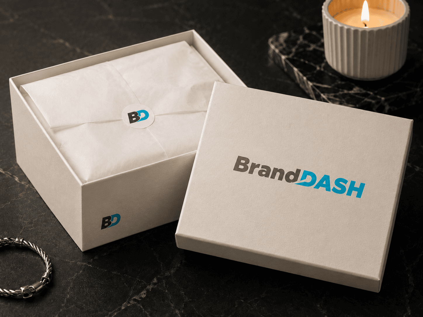 Luxury packaging including premium gift boxes and presentation sets